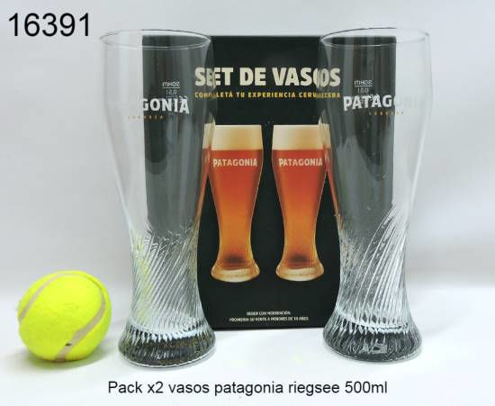 Imagen de PACK X2 VASOS PATAGONIA RIEGSEE 500ML 11.25